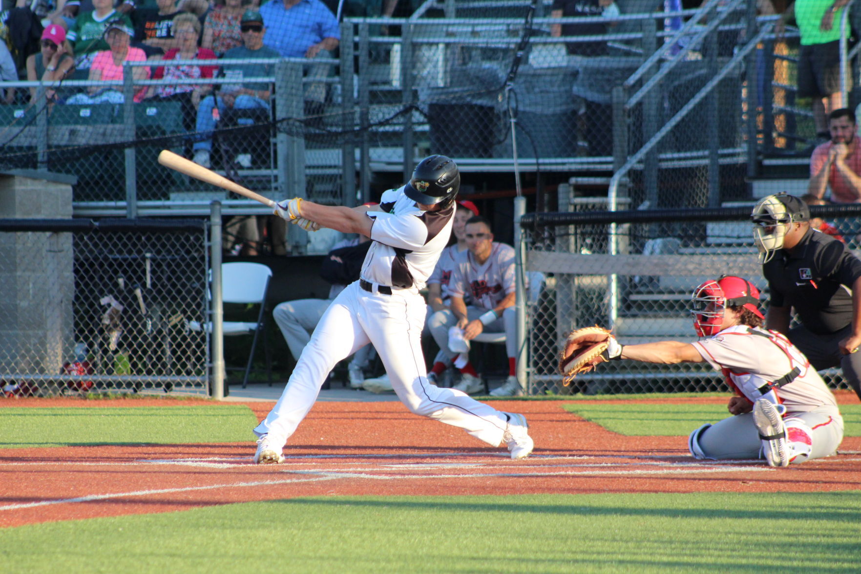 Ronald Sweeny hits a home run